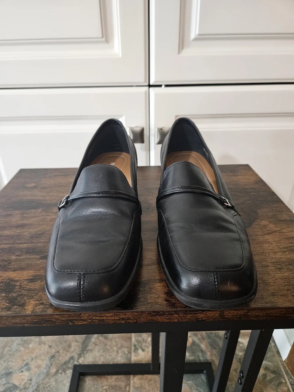 Naturalizer Black Leather Loafers Dress Shoes Normcore Minimalist Dark Academia